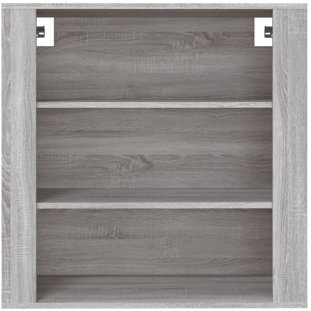 vidaXL 3 Open Shelf Grey Sonoma Wall Mounted Cabinet Image 4
