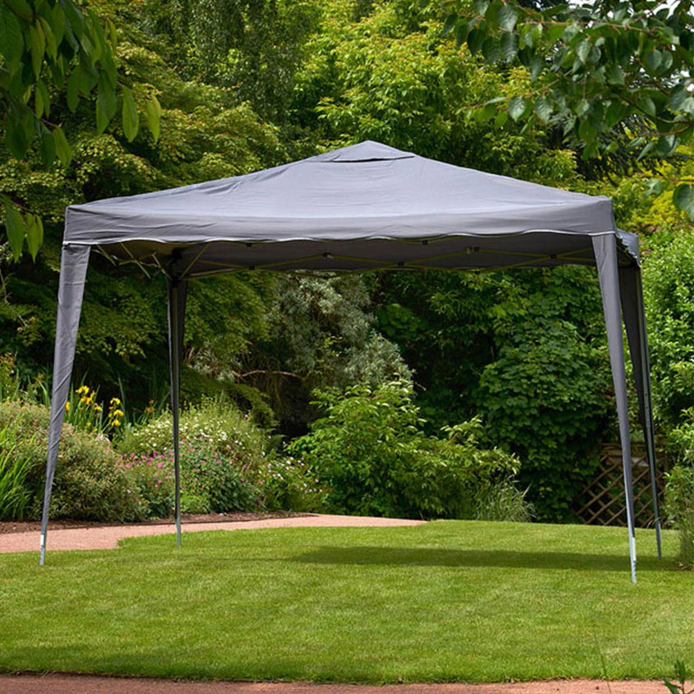 Glendale 3 x 3m Easy Up Grey Garden Gazebo Image 1