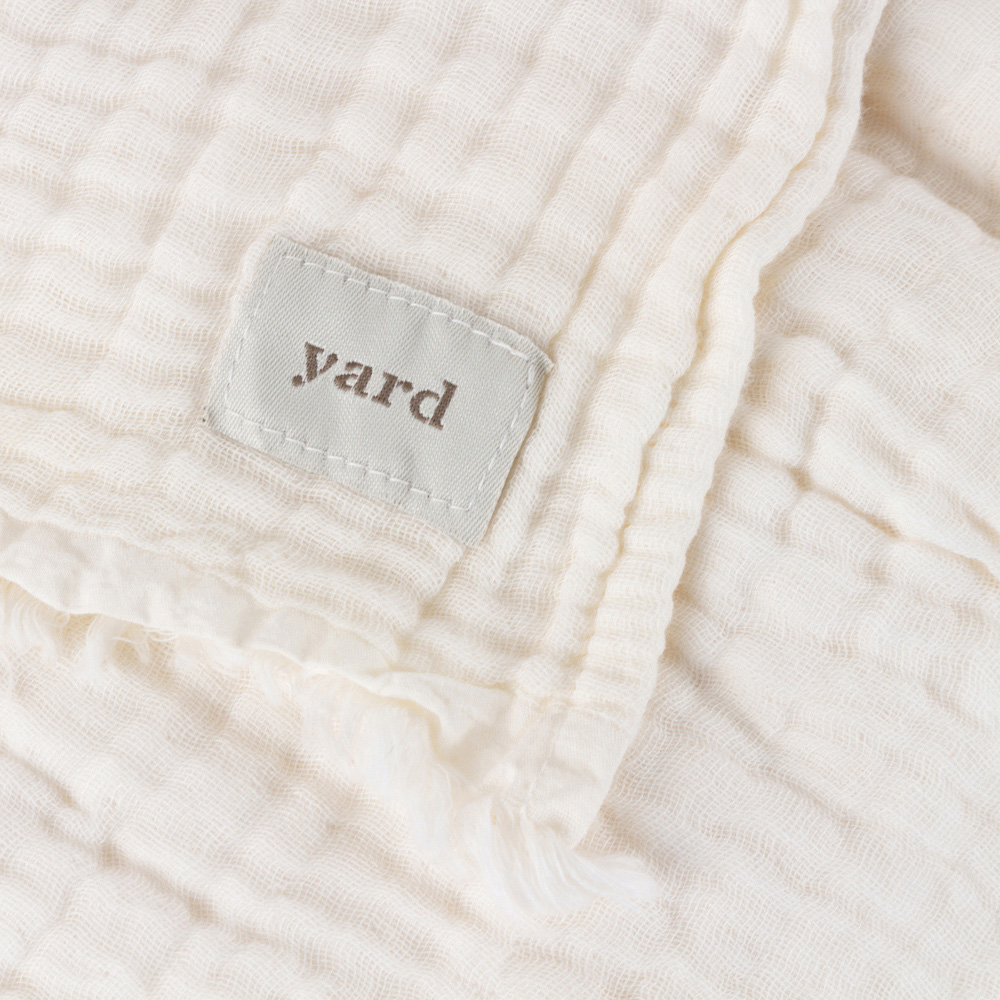 Yard Lark White Large Muslin Cotton Throw 240 x 260cm Image 4