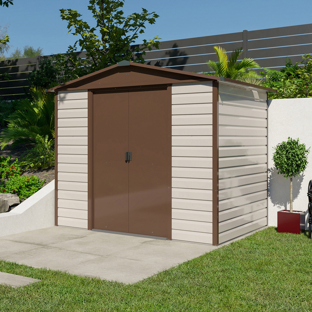 Yardmaster 8 x 6ft Metal Shiplap Apex Storage Shed Image 2