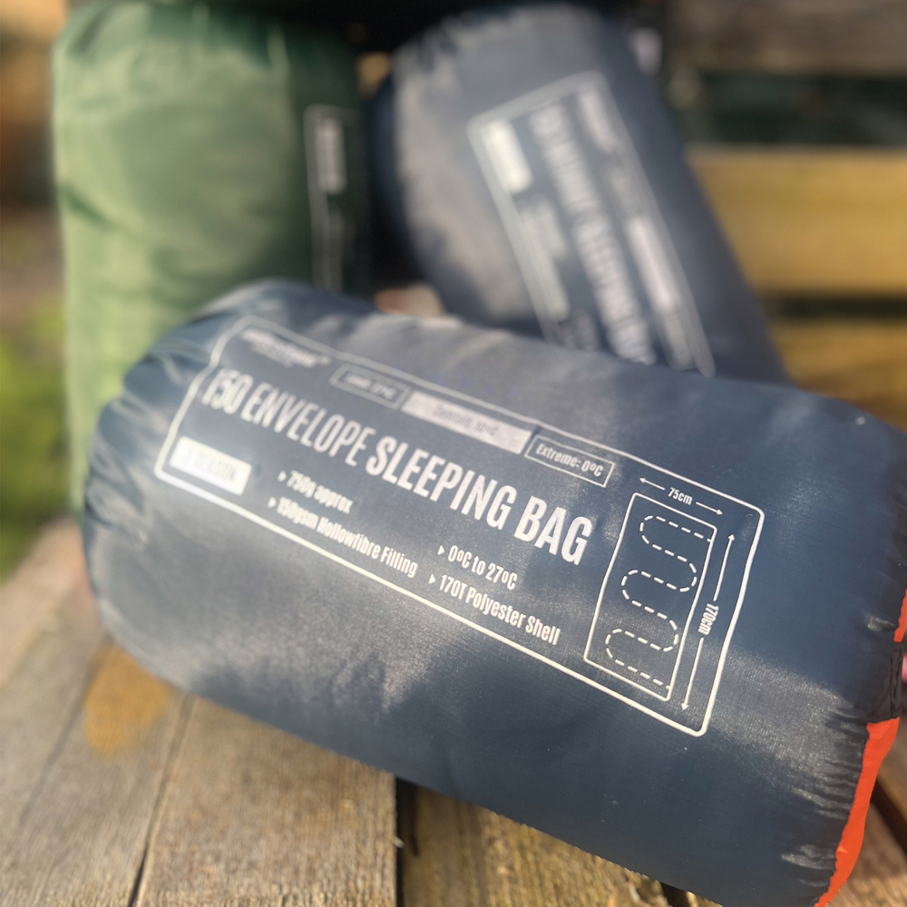 Milestone Camping 2 Seasons Single Charcoal Envelope Sleeping Bag Image 2