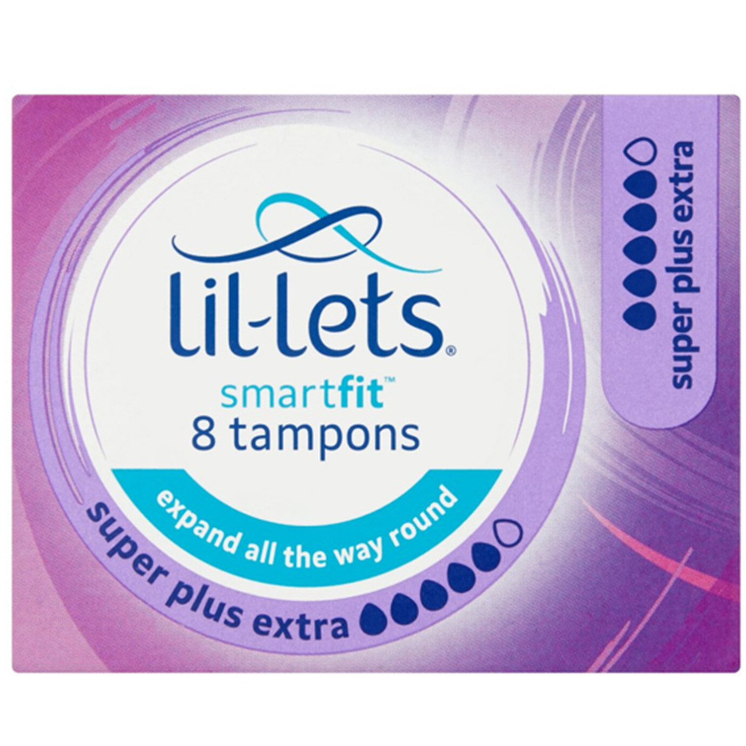 Lil-Lets Smartfit Non Applicator Super Plus Extra Tampon 8 Pack Image