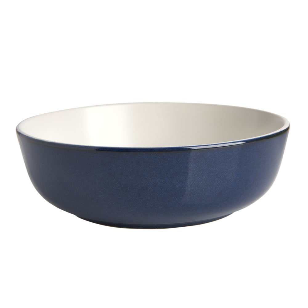 Wilko Dark Blue Reactive Glazed Bowl Image 1