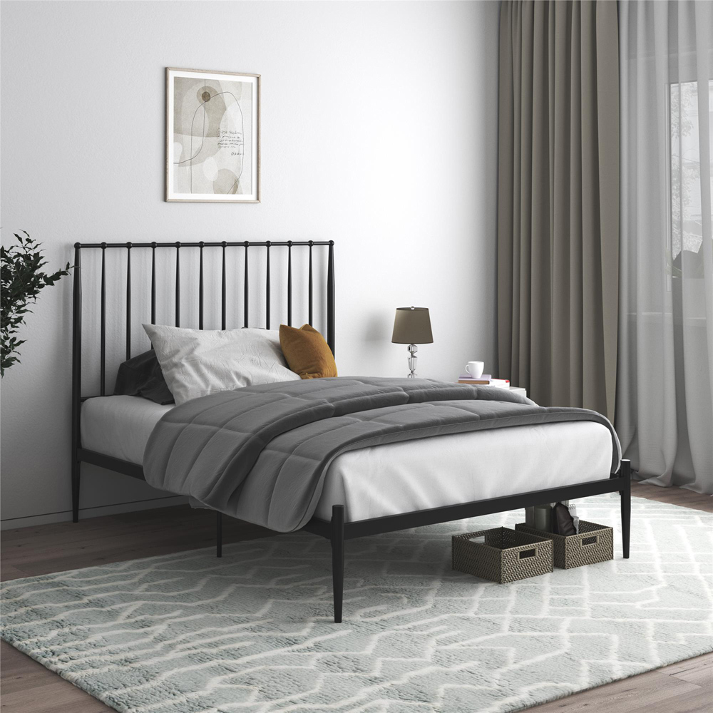 Dorel Giulia King Size Black Metal Bed Frame Image 7