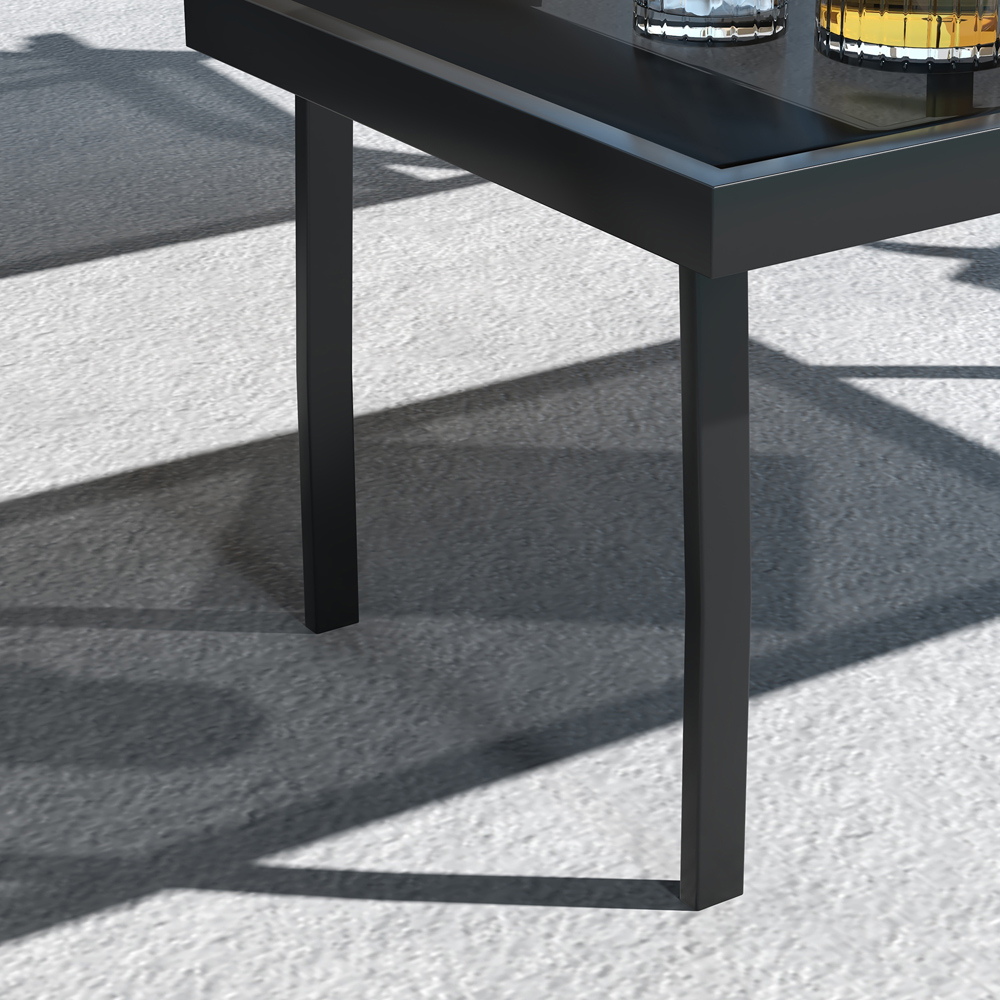 Outsunny 4 Seater Beige Glass Top Outdoor Sofa Image 3