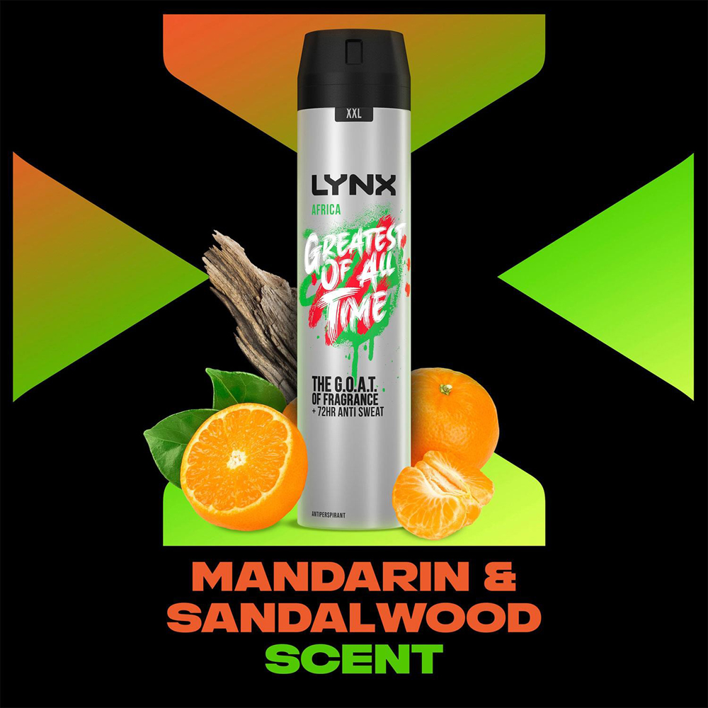 Lynx Africa Shower Gel 500ml and 72H Fresh Anti-Perspirant Deodorant Spray 250ml 6 Pack Image 7