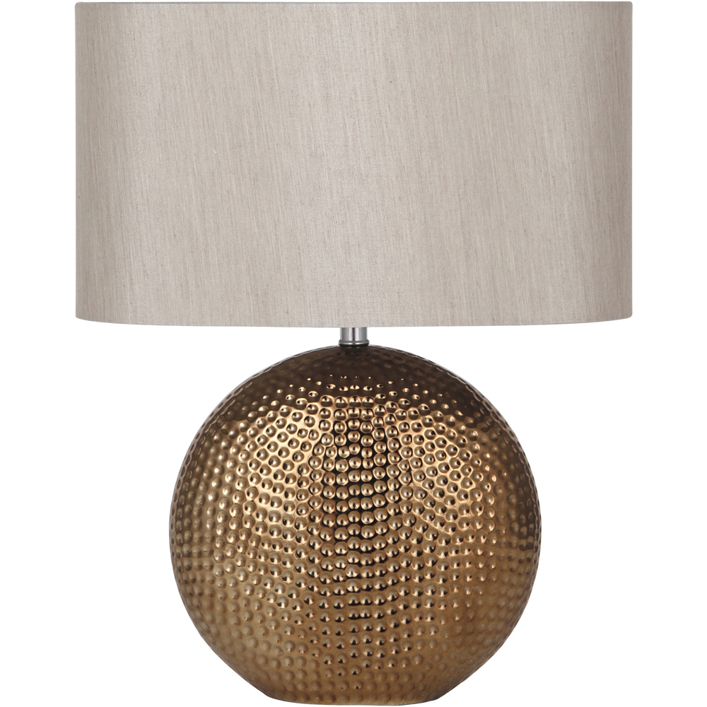 Pacific Lifestyle Mabel Bronze Dot Textured Ceramic Table Lamp Image 1