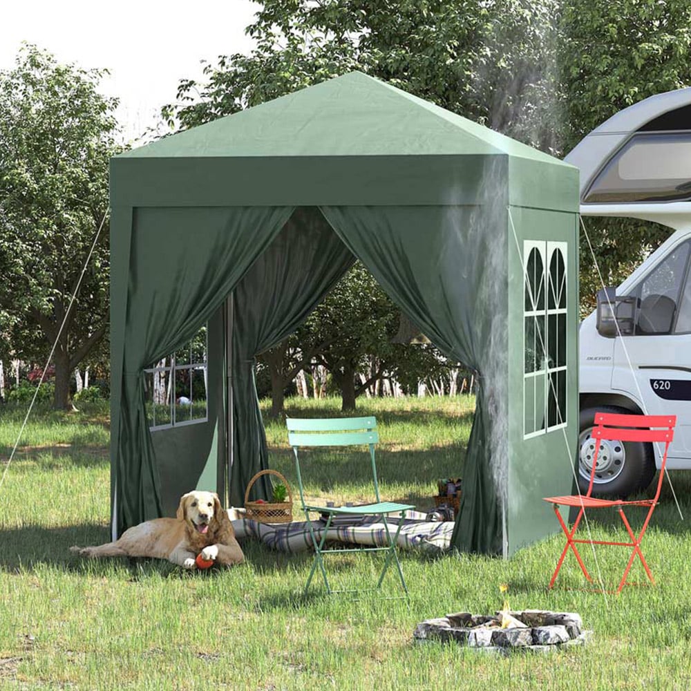 Outsunny 2 x 2m Green Marquee Gazebo Party Tent Image 3