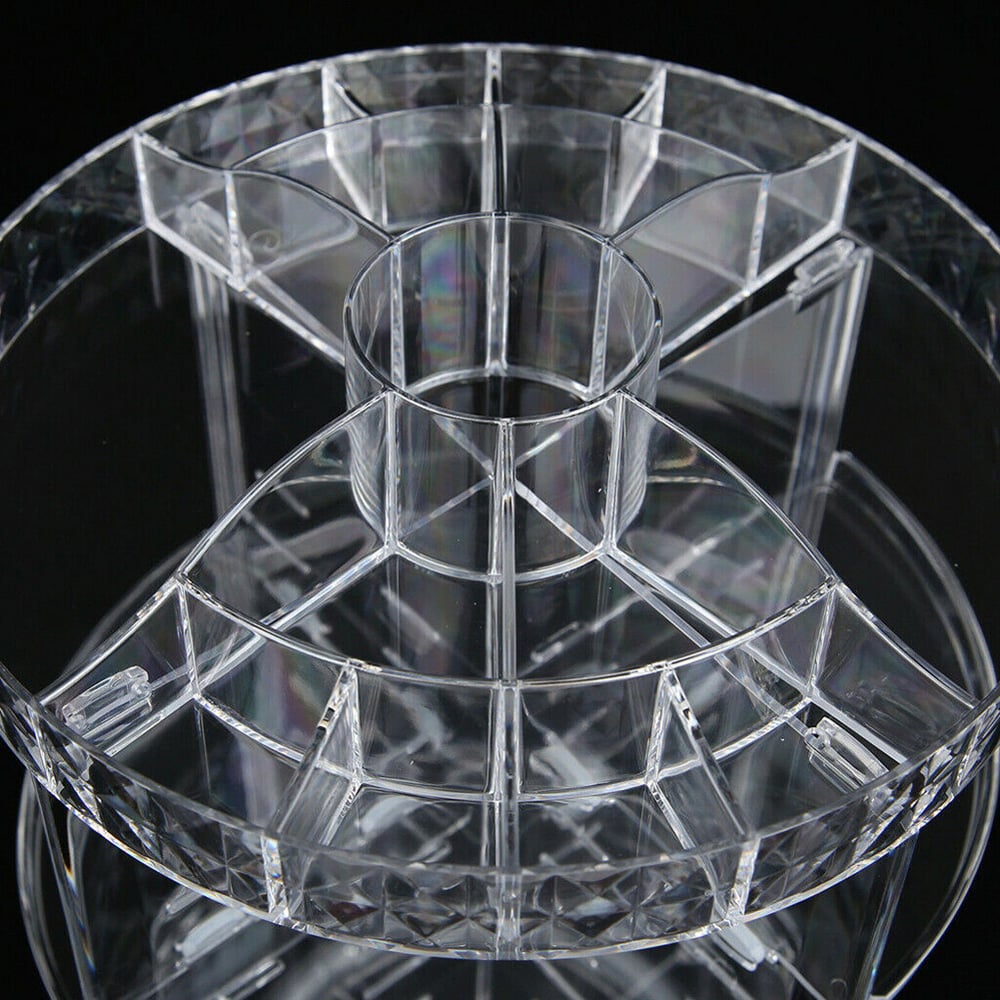 Living and Home Transparent Acrylic Rotating Cosmetic Organizer Image 4