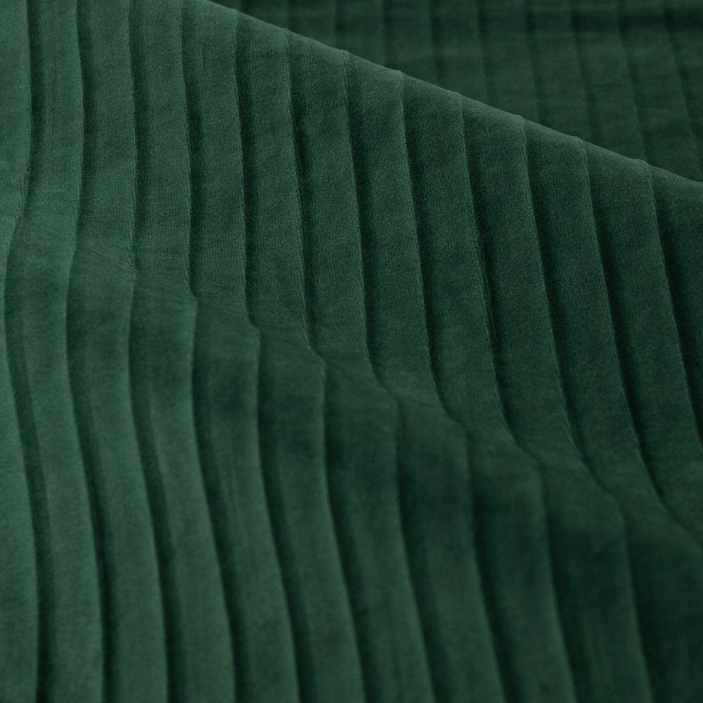 Paoletti Corinthian Green Velvet Eyelet Curtains 229 x 183cm Image 5