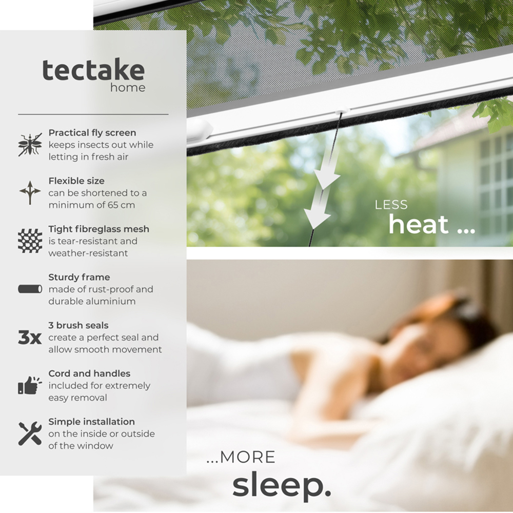 tectake Fly Screen Roller Blind 160 x 110cm Image 6