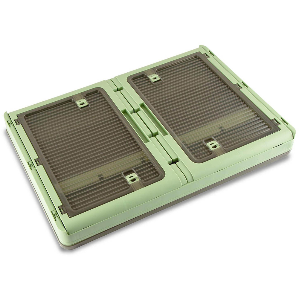 Sewing Online YN8885-GREEN 40L 5 Door Green Plastic Stackable Storage Box with Wheels Image 6