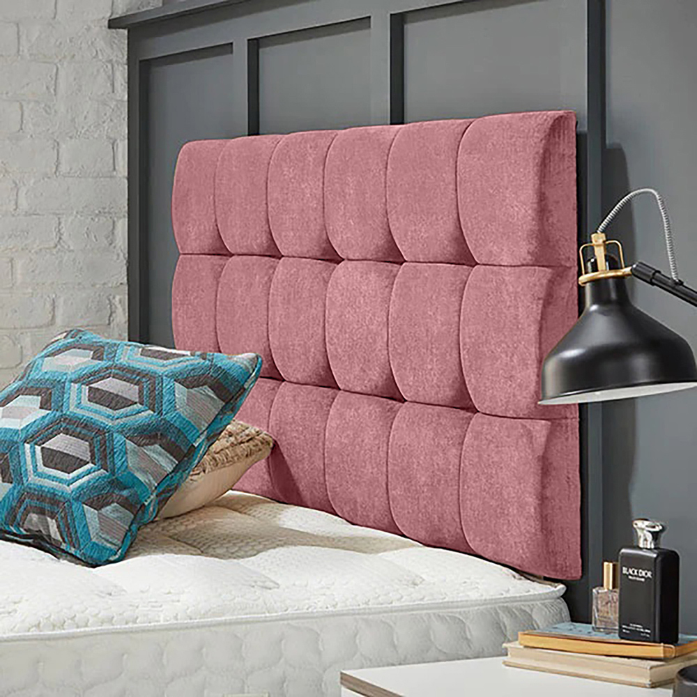 Eleganza Home Winston Small Single Pink Naples Strutted Headboard Image 2