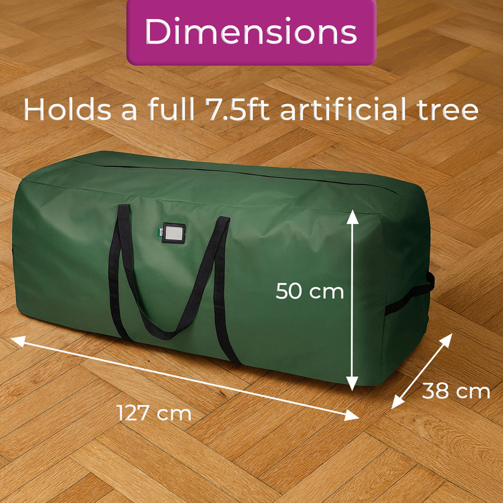 Neo Green 600D Heavy-Duty Extra Large Artificial Christmas Tree Storage Bag 7.5ft Image 6