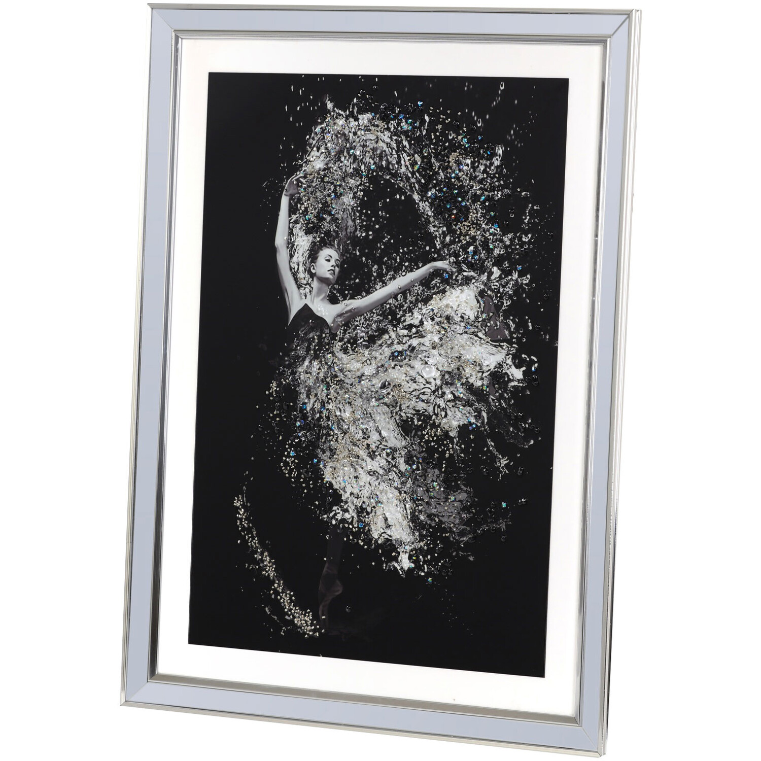 Single Black Jewelled Pirouette Framed Wall Art 77 x 57cm in Assorted Style Image 2