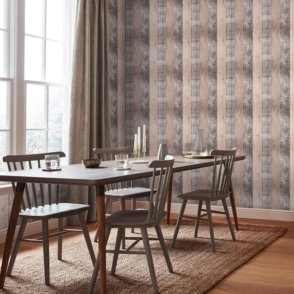 Fresco Country Plank Blush Wallpaper Image 3