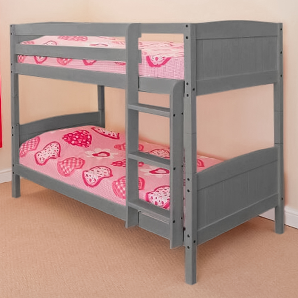 Brooklyn Shorty Grey Classic Wooden Bunk Bed Image 1