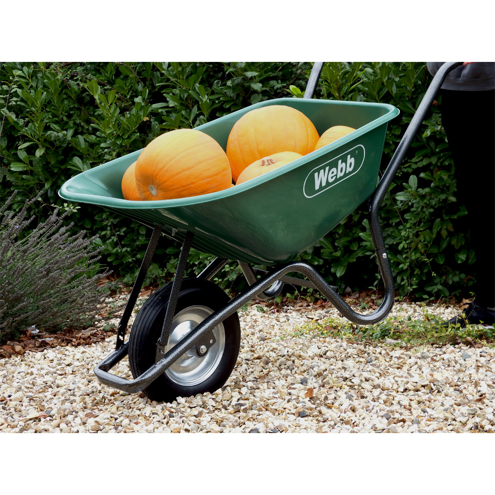 Webb 90 Litre Poly Body Wheelbarrow with Puncher Proof Wheel Image 2