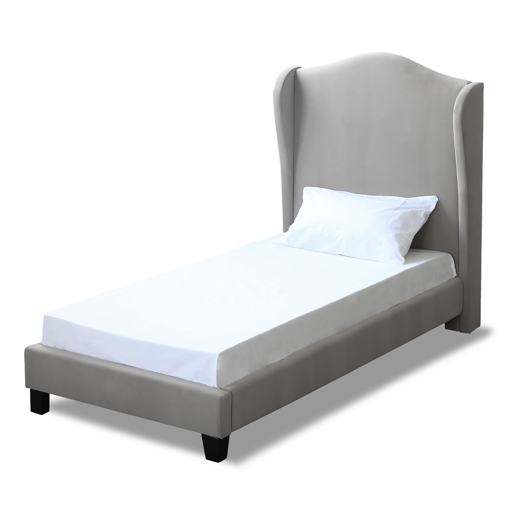 Chateaux Silver Single Wing Bed Frame Image 1