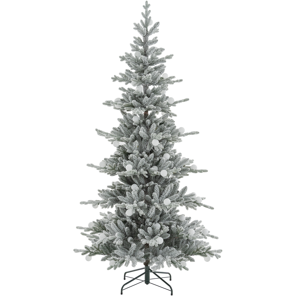 Festive Christmas Aurora Multicolour Pre-Lit Winter Glow Flocked Artificial Xmas Tree 7.5ft Image 3