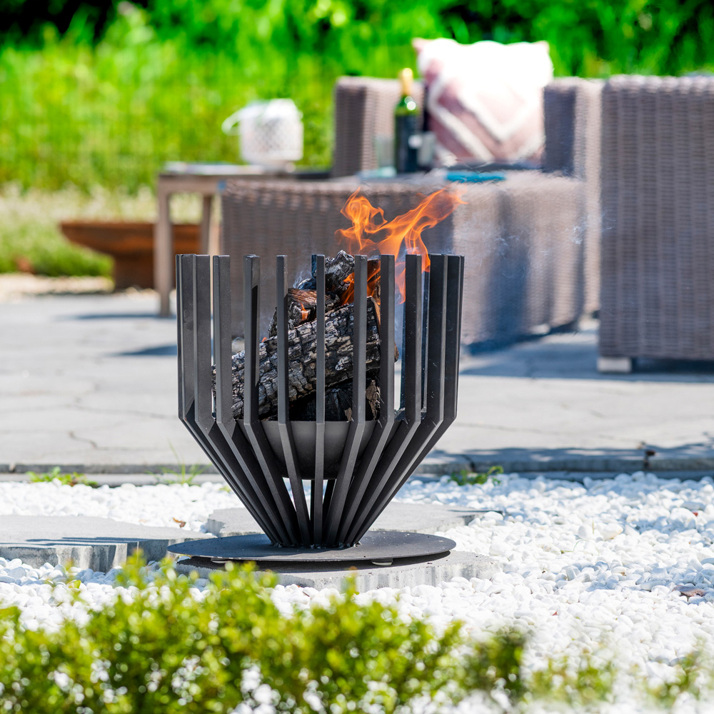 RedFire Black Irving Fire Basket Medium Image 4