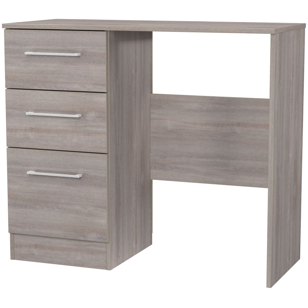 Crowndale Worcester 3 Drawer Grey Oak Vanity Dressing Table Ready Assembled Image 3