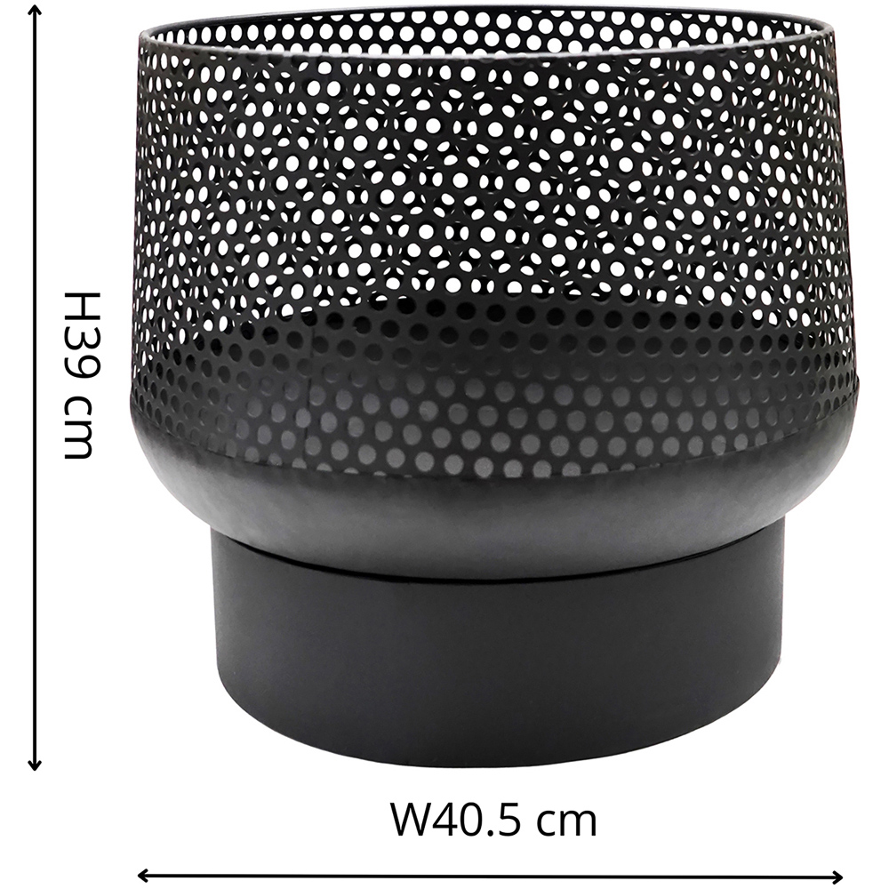 Ivyline Black Buttermere Basket Fire Pit 39 x 40cm Image 4
