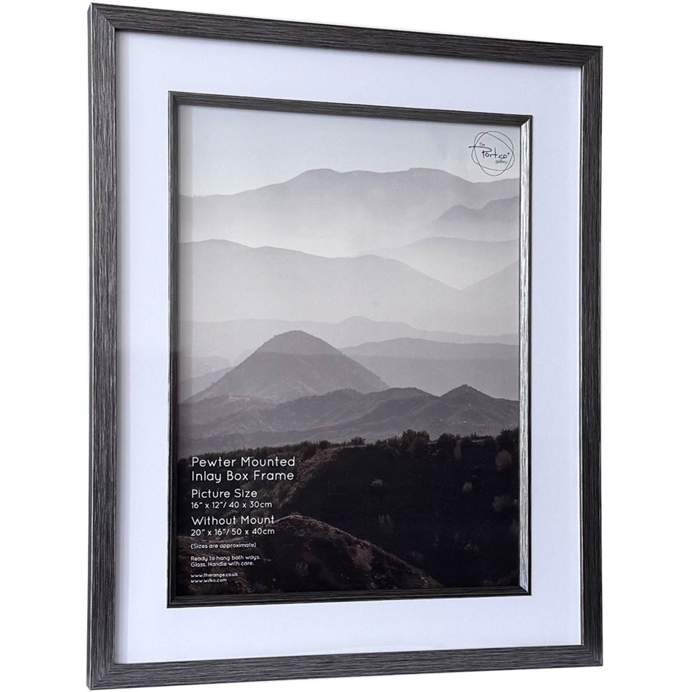 Pewter Mounted Inlay Box Frame Pewter A4 Image 2
