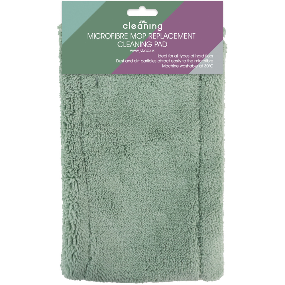 JVL Cleaning Green Replacement Microfibre Mop Pad 2 Pack Image 5