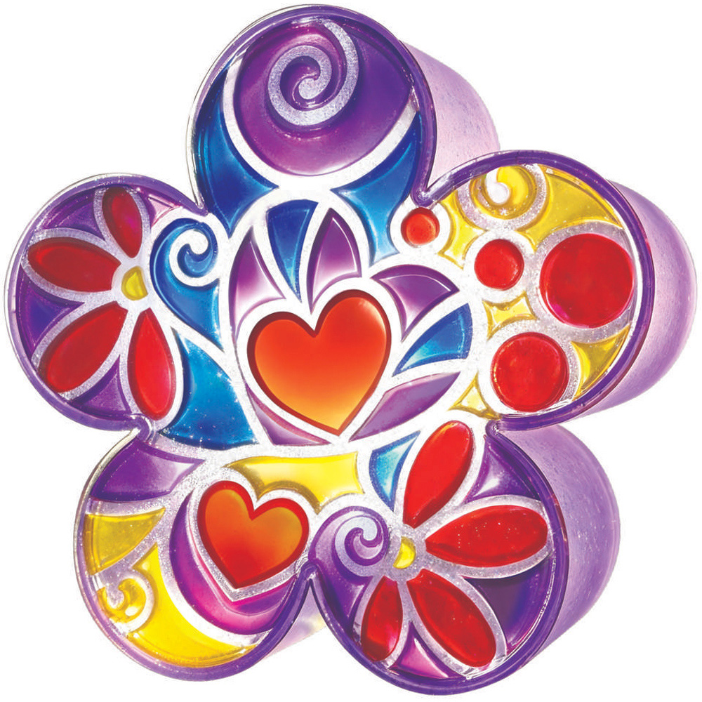4M KidzMaker Colour Lit Flower Lamp DIY Craft Kit Image 3