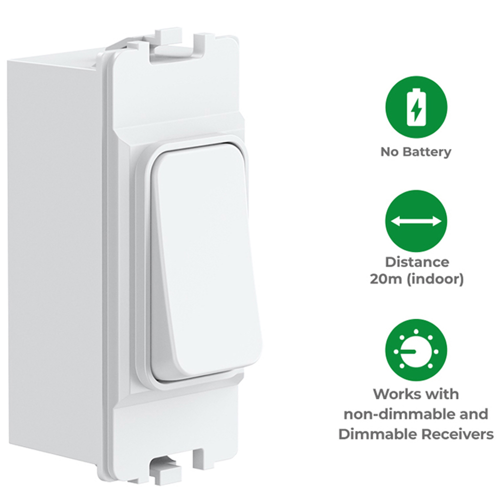 ENER-J Wireless and Batteryless MK Kinetic Grid Switch Image 3