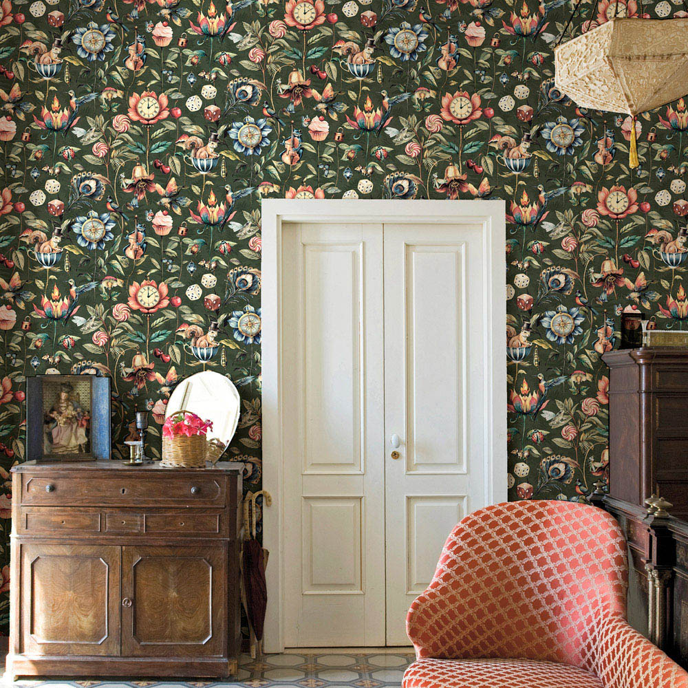 Holden Decor Curious Creatures Emerald Green Wallpaper Image 3