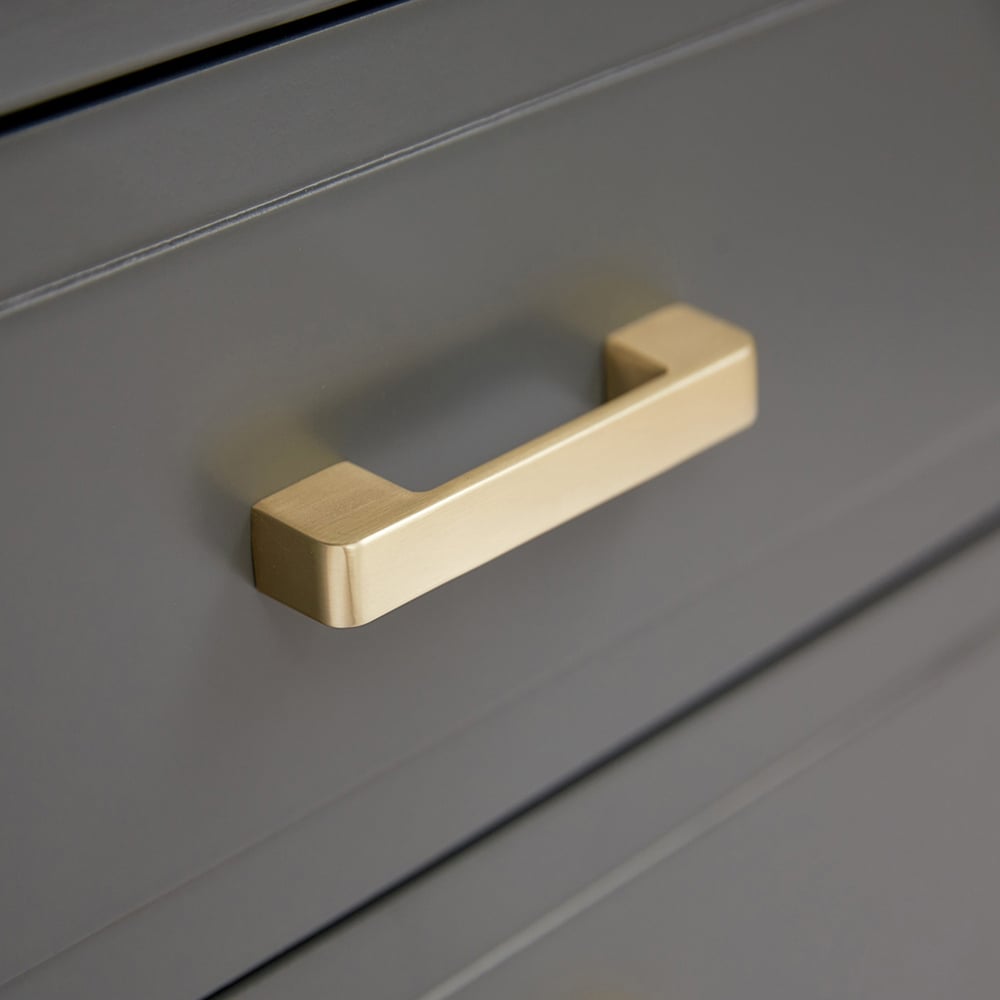 Palazzi 2 Drawer Grey Bedside Table Image 6