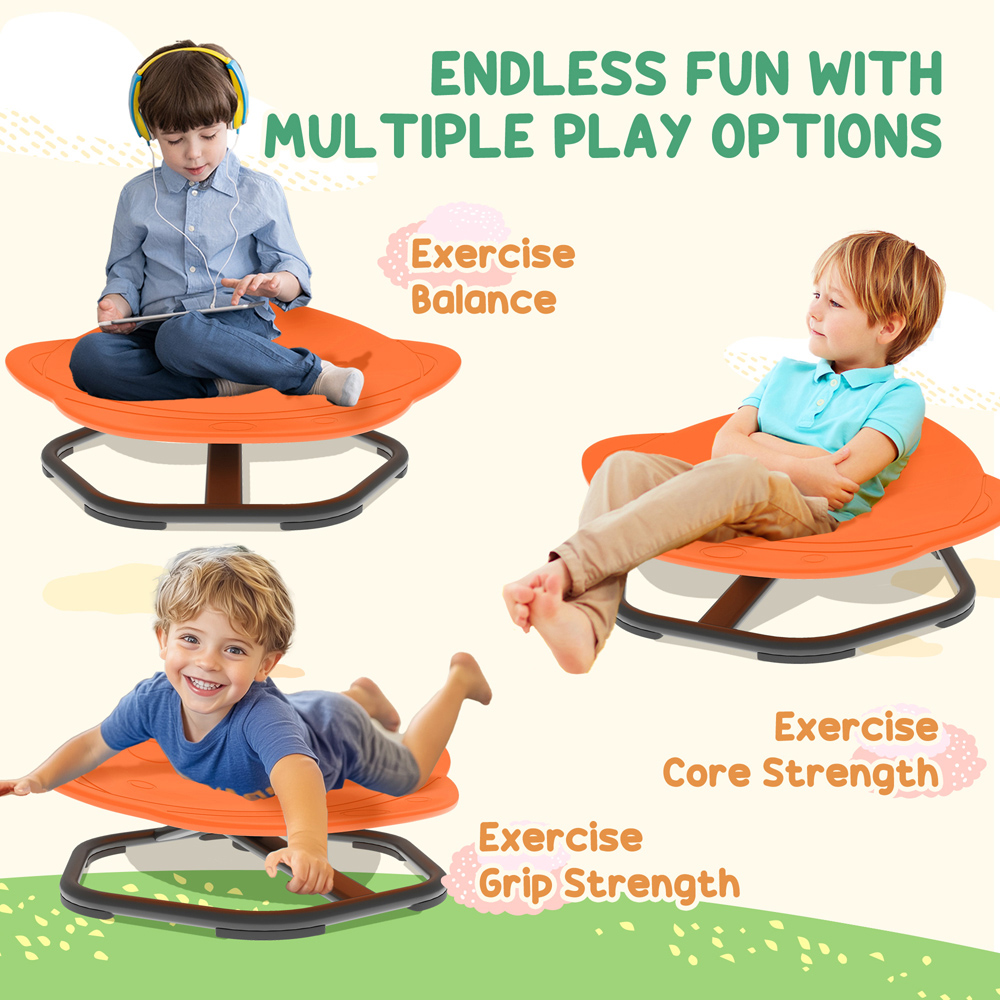 Tommy Toys Orange Kids Planet Shaped Swivel Sensory Spinning Chair Image 8