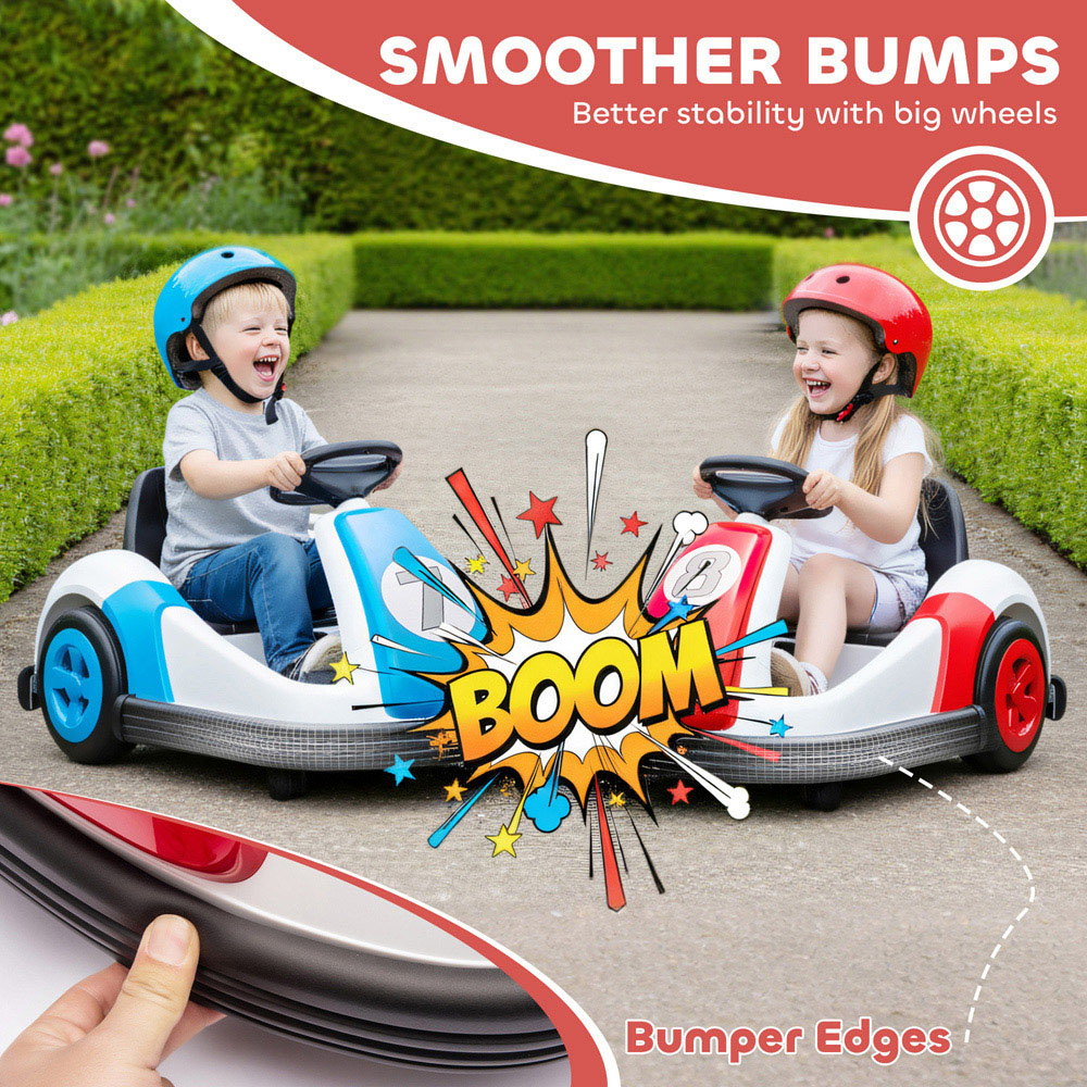 Tommy Toys Kids Red 360 Degree Rotating Ride On Bumper Car with Safety Belt Image 6