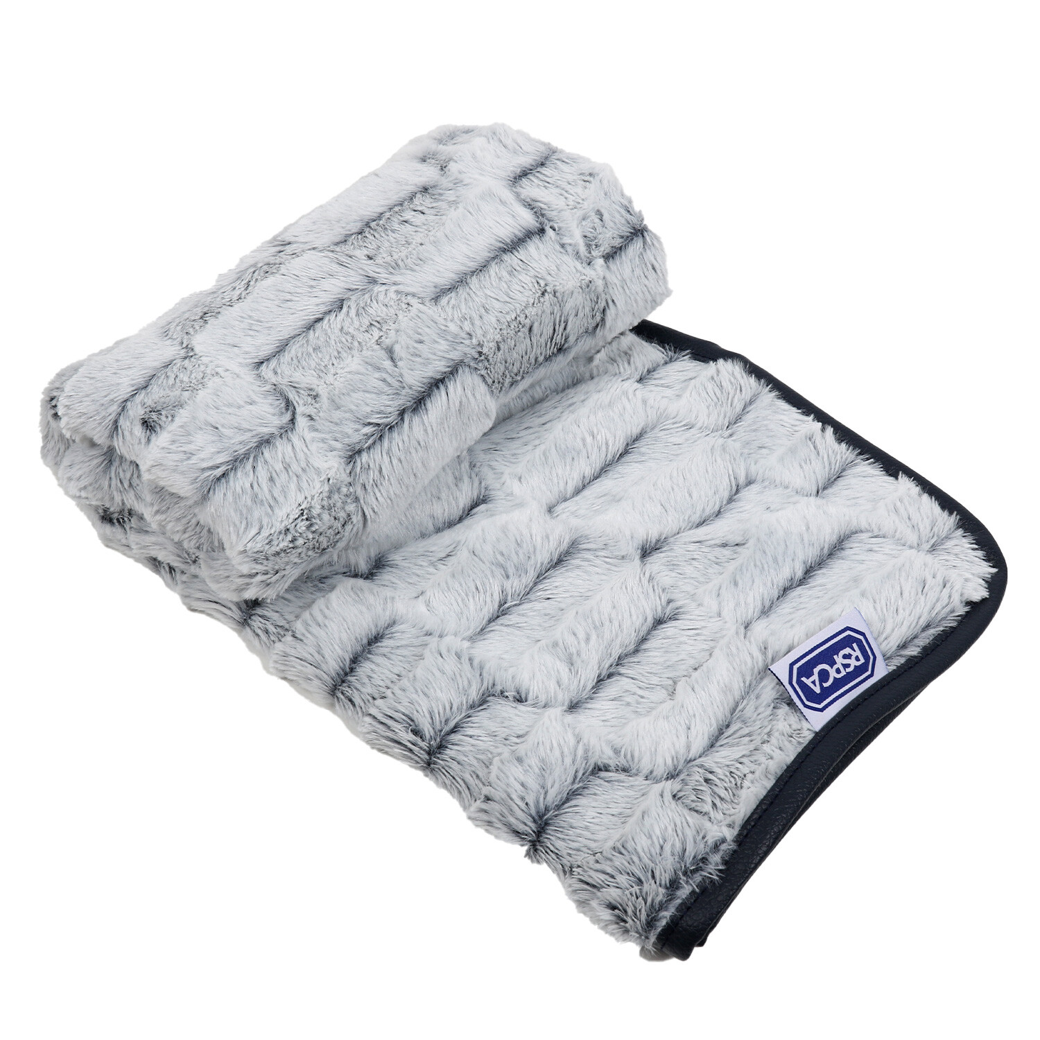 RSPCA Brick Velvet Finish Blanket - Blue Image 1