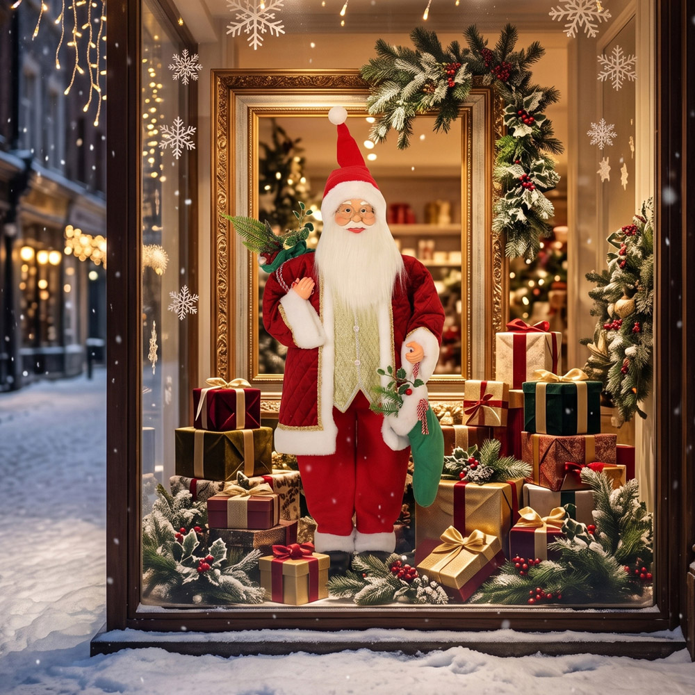 HOMCOM Singing and Dancing Santa Claus with Stocking Sack Christmas Decoration 4ft Image 5