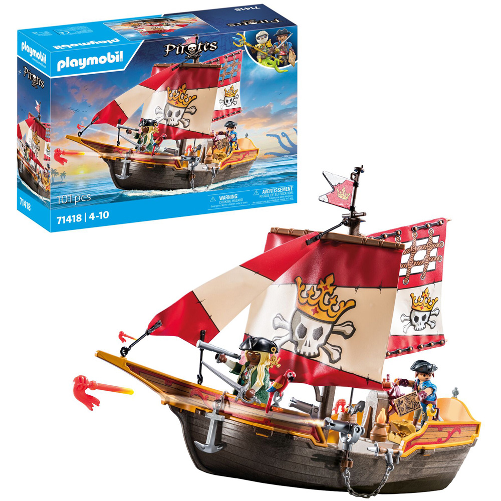 Playmobil Pirate vs Deeper Pirate Vessel Playset 101 Piece Image 3
