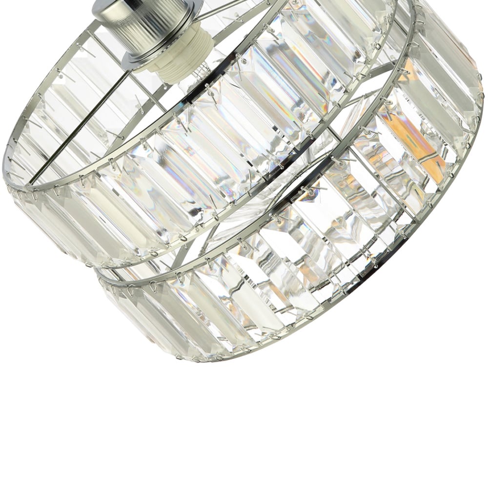 Happy Homewares 2 Tier Pendant Shade with Clear Acrylic Prism Image 6