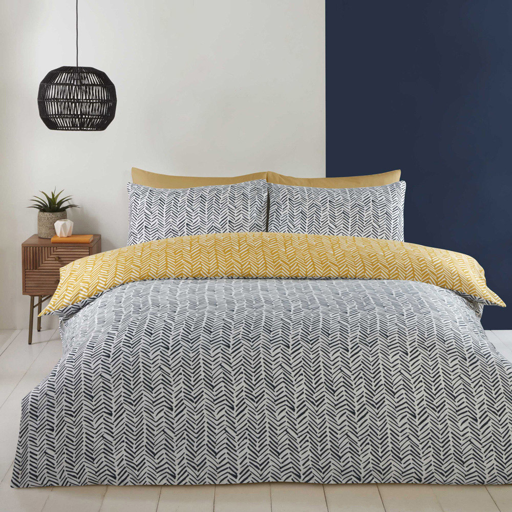 Rapport Home Helston King Size Ochre Duvet Set Image 2