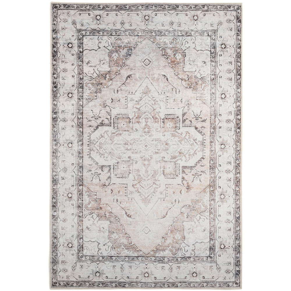 Kukoon Margot Beige Flat Vintage Rug 160 x 230cm Image 2