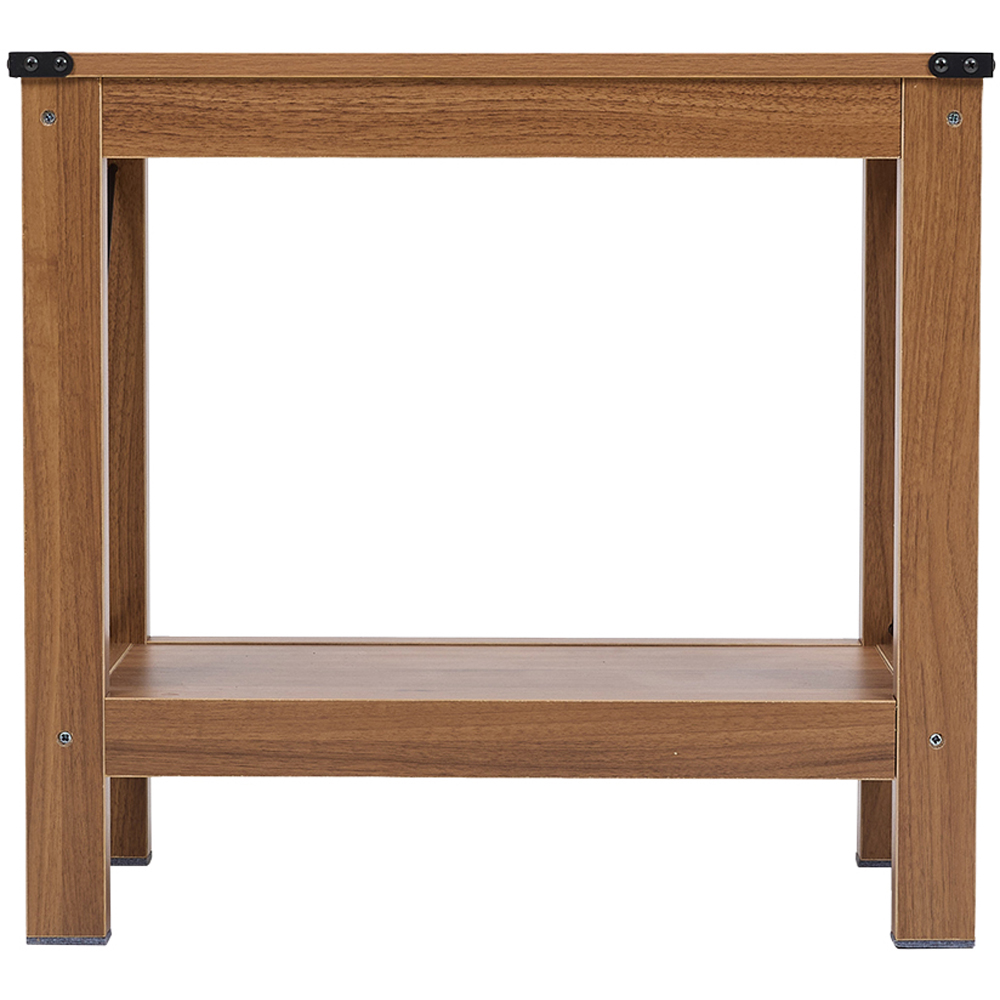 Living and Home Single Shelf Wood-Coloured Side Table Image 3