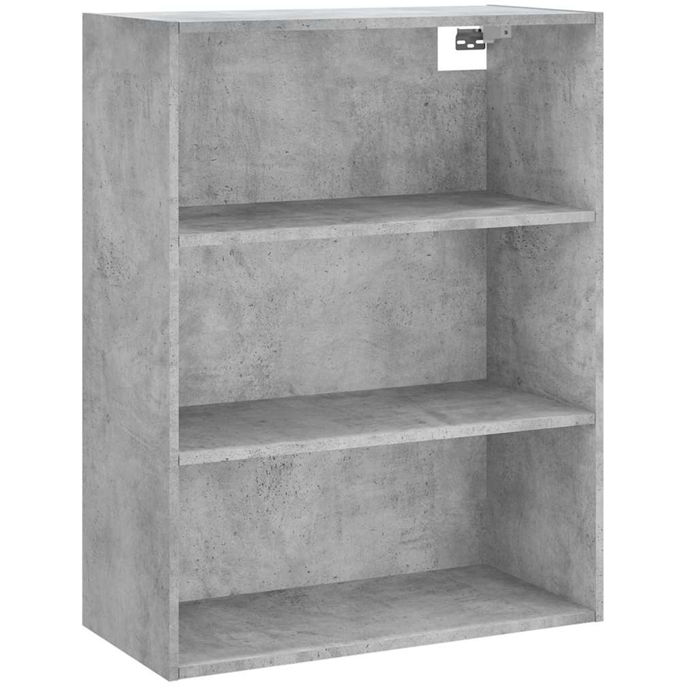 vidaXL Single Door 3 Drawer 3 Shelf Concrete Grey Tall Highboard Image 5