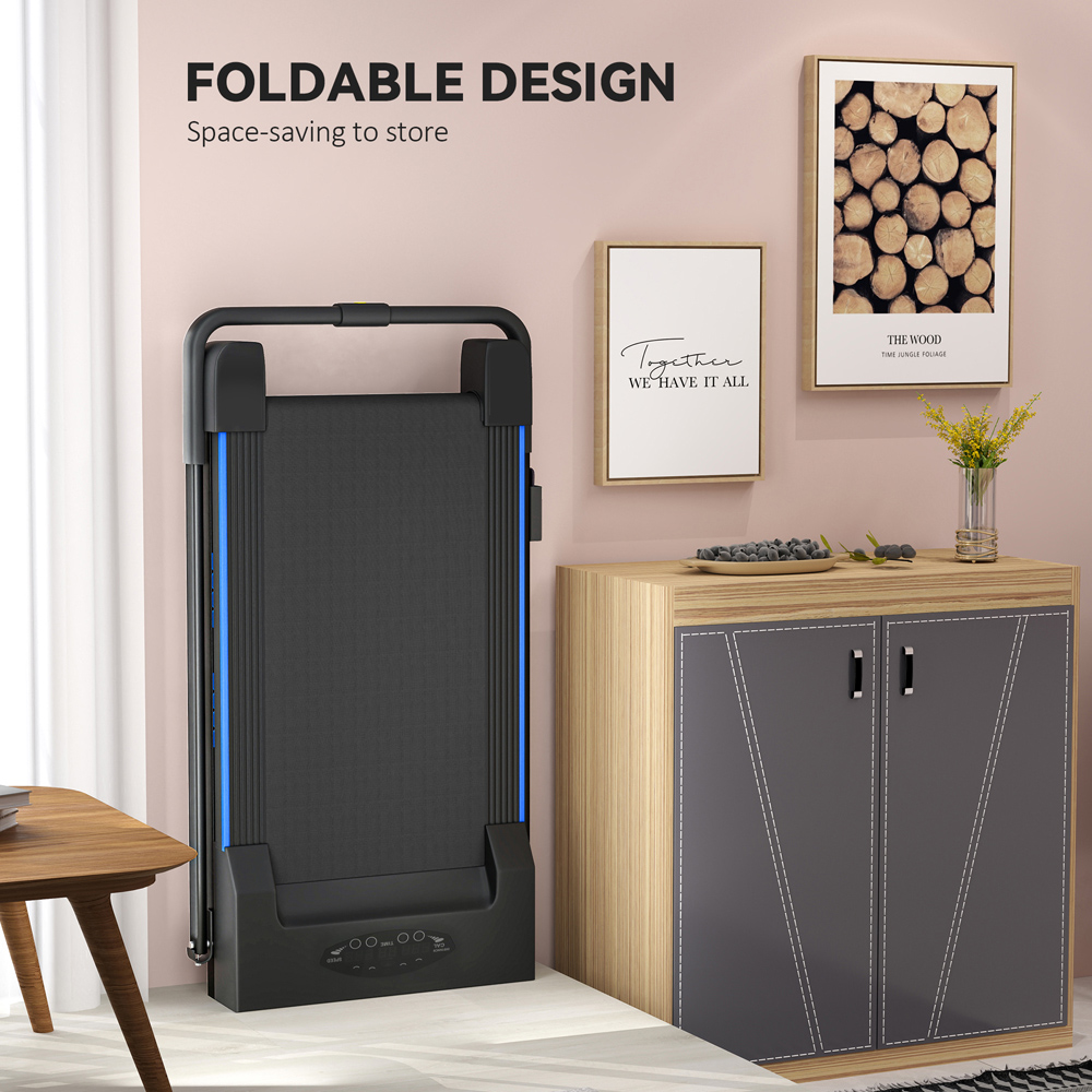 HOMCOM Blue Electrical Foldable Walking Pad with LCD Monitor Image 7