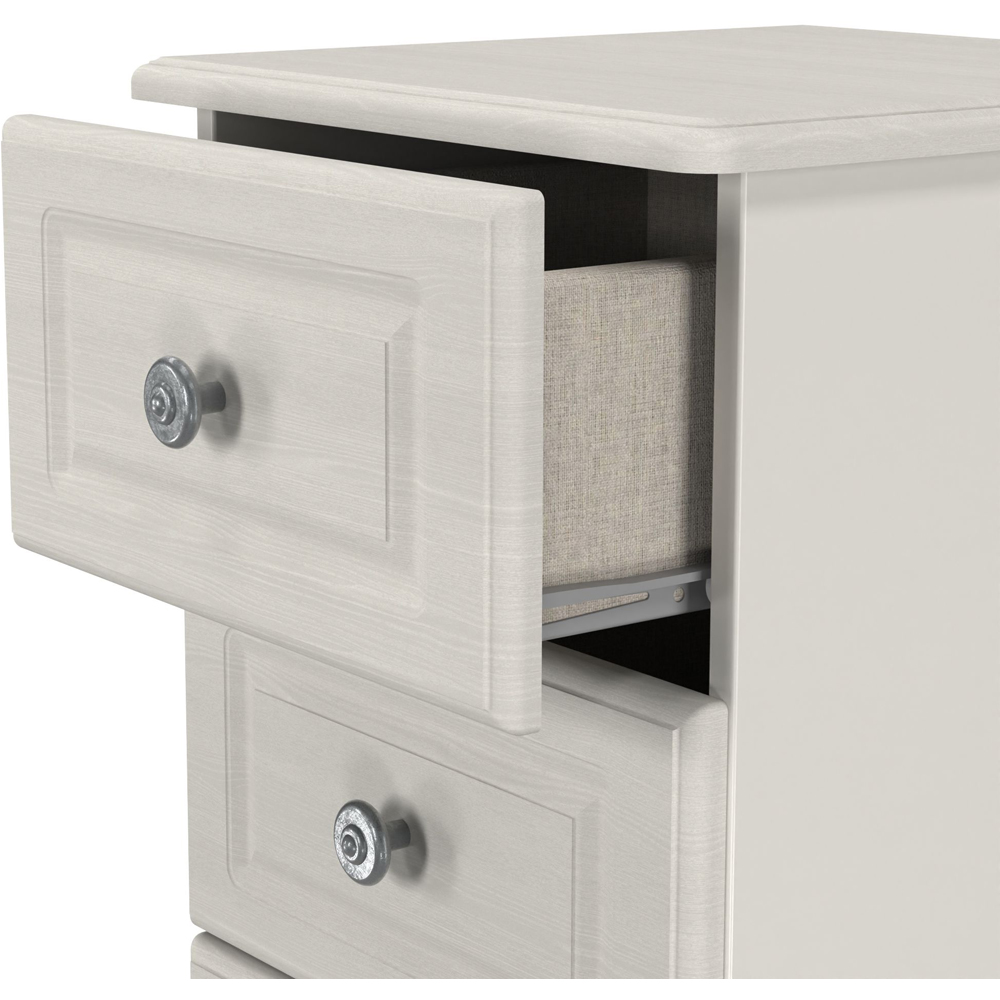 Crowndale Pembroke 4 Drawer Grey Ash Bedside Cabinet Ready Assembled Image 6