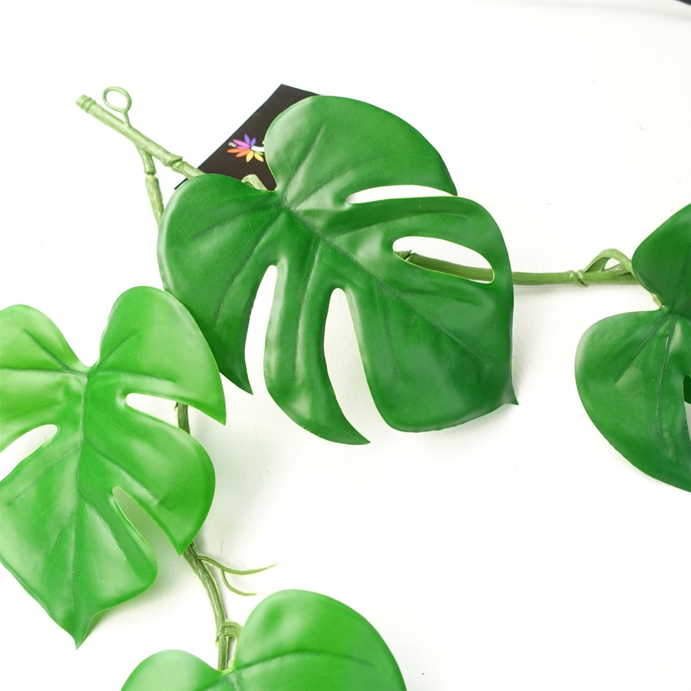Leaf Trailing Monstera Hanging Artificial Plant 6ft Image 2