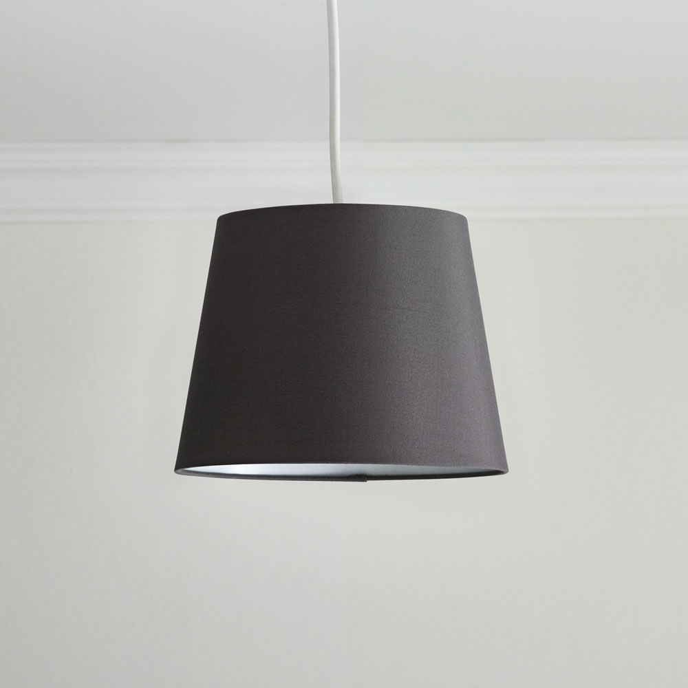 Wilko Small Taper Charcoal Light Shade Image 1
