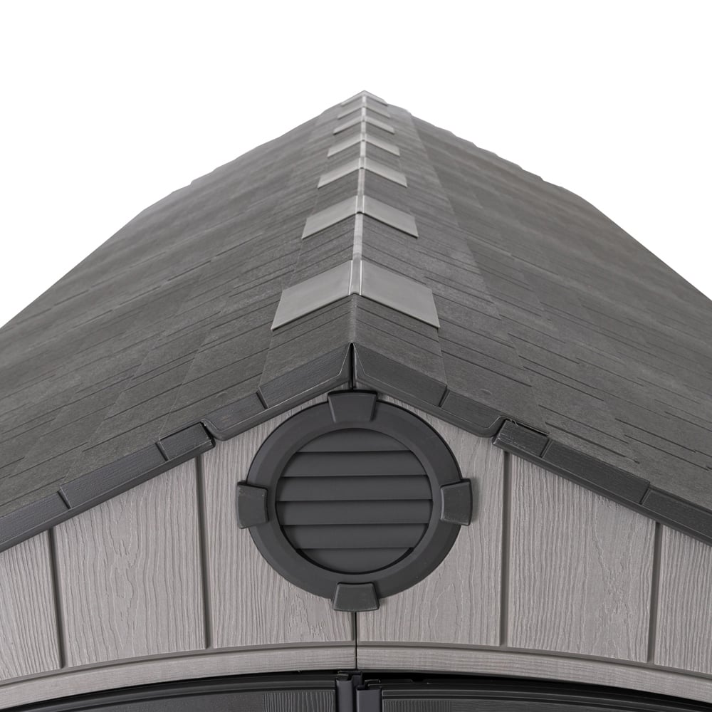 Lifetime Products 8 x 17.5ft Grey Outdoor Storage Shed Image 6