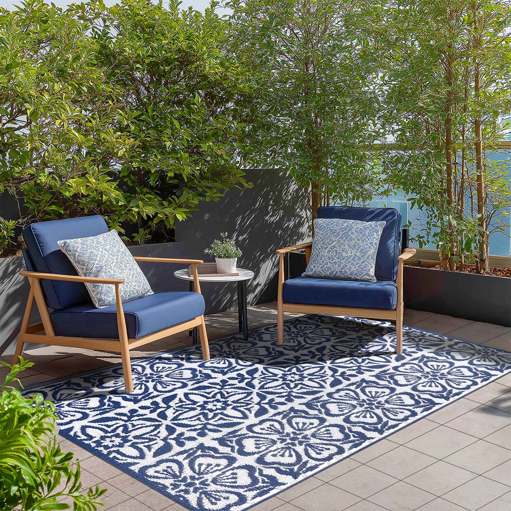 Santorini Outdoor Rug Blue Image 2
