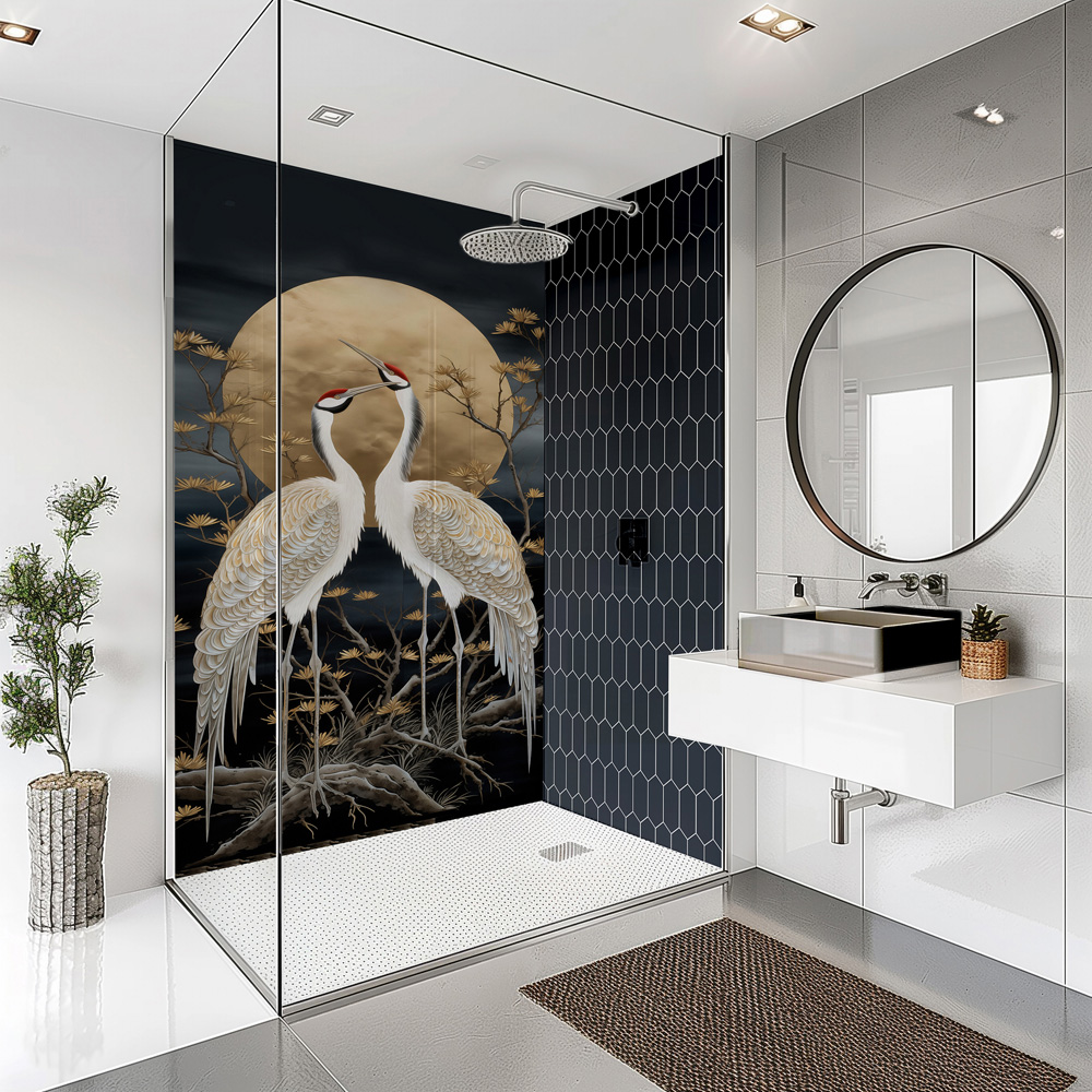 Splashbax Premium Artisan Oriental Midnight Acrylic Bathroom Wall Panel 2400 x 900mm Image 4